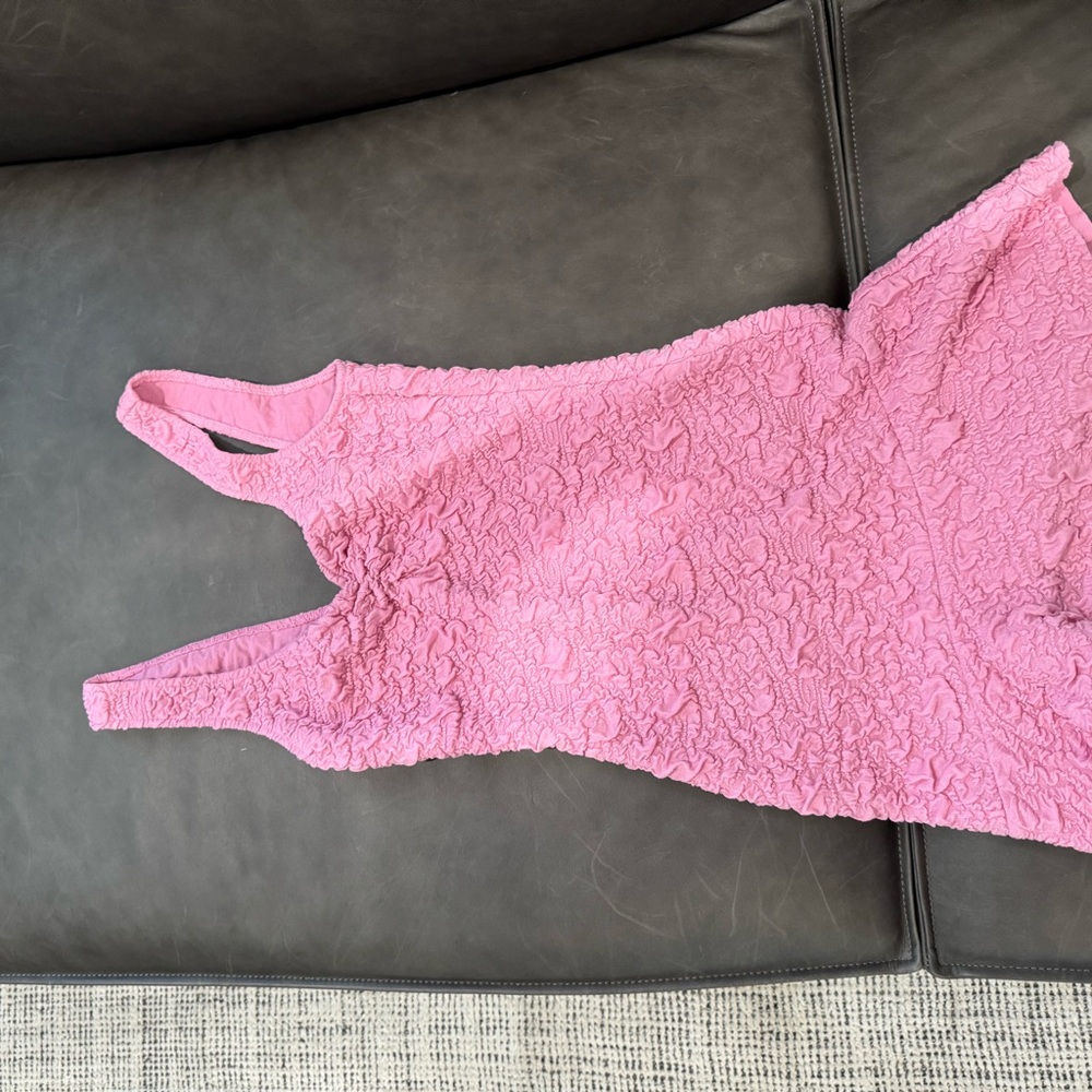 LoveShackFancy Pink Ruffled Dress
